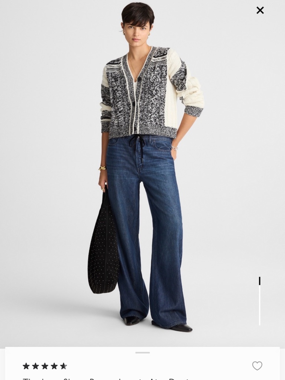 Madewell low slung baggy in airy denim in Allenham wash